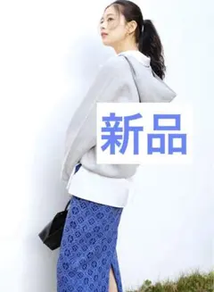 ルーニィ新品⭐️UVカット洗える❗️レイヤードシャツスーピマコットン 