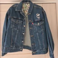 GU スヌーピー刺繍デニムジャケット S