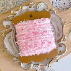 RESTOCK⟡ながさたっぷり引き揃え糸5m ファンシーヤーン ゆめかわピンク