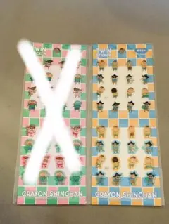 クレヨンしんちゃん　ツインステッカーぷっくりシール　ボンボンドロップ3D立体韓国
