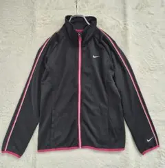 ナイキ　トラックジャケット　ジップアップパーカー　ジャージ　M　黒　ピンク