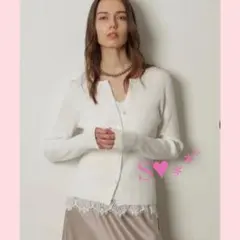 CADUNE❤︎レースキャミ付きアンサンブルのサムネイル