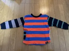 新品未使用　BREEZE カラフルストライプ 長袖カットソー 110cm