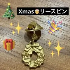 クリスマス　リース　ピン