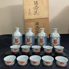 有田焼　雅峯作　錦万歴　酒器揃　徳利　盃