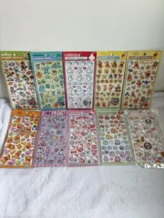 最終価格10枚セットディズニー、和柄、サンリオ2弾ボンボンドロップシールなど