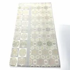 専用帯9587 9658 二点セット○高級 正絹 プラチナ 亀甲吉祥文袋帯