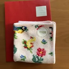 FEILER 花と蝶柄タオルハンカチ　ハイジ