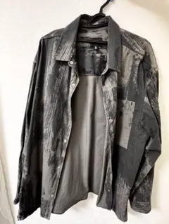 H&M ブラック グレー シャツ Lサイズ