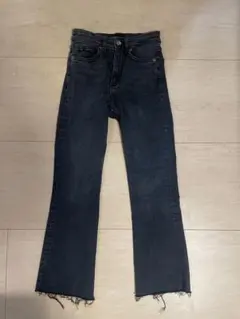 ZARA ダークブルー セミフレアデニム EUR34