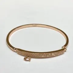 COACH/コーチ　ピンクゴールド　ロゴ　バングル　B1074