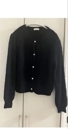 ブラック ニット カーディガン