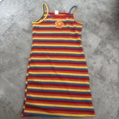 SHEIN ストライプ キャピソールワンピース女の子