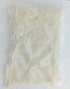 ホワイトアイボリー シフォン フリル ストール