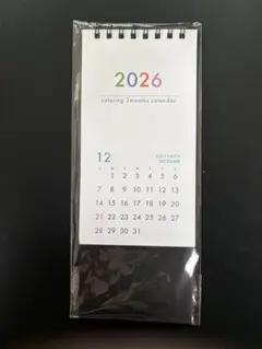 新品未開封！2026年 卓上カレンダー カラーリング 2ヶ月のサムネイル