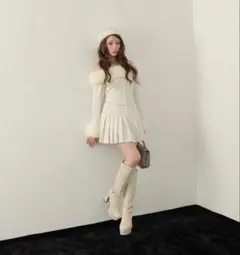 M me eme French border knit minionepiece - メルカリ