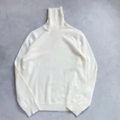 美品 UNIQLO ニットセーター カシミヤ100 タートルネック ホワイト L