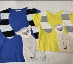 再値下げ！ベビチア☆ワオキツネザルＴシャツセット　兄弟お揃いのサムネイル