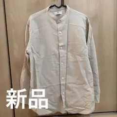 【新品】UNIQLO ベージュ 長袖シャツ S