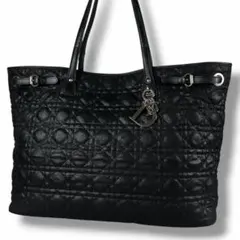 美品 Dior ディオール パナレア トートバッグ ブラック ロゴ金具 A4 良品 Dior ディオール パナレア トートバッグ ブラック ロゴ金具 A4