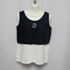 m25467・値下★ソニアリキエル★M★クロップトトップ★中央ロゴ刺繍のサムネイル