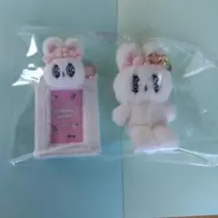 エスターバニー　ぬいぐるみキーホルダー、トレカケースのセット