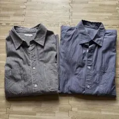 長袖シャツ　MENS 2組　ブルー系　まとめ売り