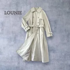 【ルーニィ】 フェイクレザー ロングコート ベルトつき アウター 上着