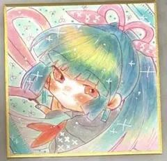 【過去作】オリジナル 手描きイラスト はさみちゃん 【豆色紙】