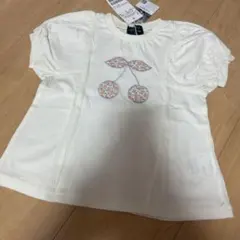 新品　プティマイン オーガビッツパフスリーブTシャツ100のサムネイル