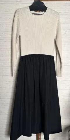 ⭐️BALLSEY⭐️ クルーネックワンピース/長袖ワンピース/36/ポリエステル