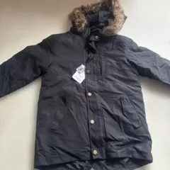 ブラック中綿コート　フード取り外し可