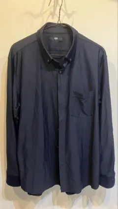 ★送料込み★ UNIQLO ネイビー 長袖シャツ XL