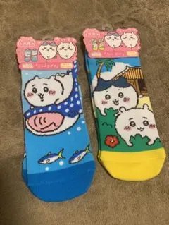 沖縄限定 ちいかわ 靴下 ソックス ジンベエザメ シーサー 2足セット