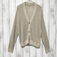 ユニクロ (XL)　メッシュ Vネックショートカーディガン　大きいサイズ