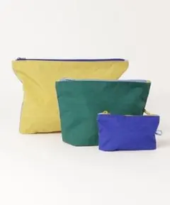 7920円 3枚セット！バグー BAGGU GO 3 マチ付き ポーチ（無地）