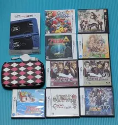 New Nintendo 3DS LL+ソフト9本+ケース