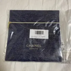 CHANEL シャネル　ポーチ　ネイビー　コスメポーチ