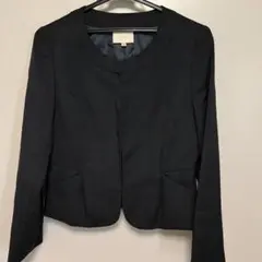 EMMA JAMES ノーカラージャケット 11号　ネイビー