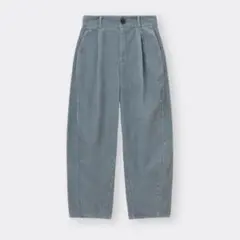 新品　GU コージュロイ　バレルレッグパンツ　丈短め　M