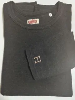 HR MARKET 長袖カットソー H刺繍 ダークグレーのサムネイル