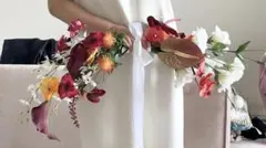 ウェディング用アートフラワーブーケ　バレリーナブーケ