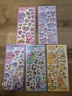 【即日発送】サンリオ平成ハッピーフォンステッカー 5セット