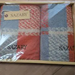 SAZABY タオルセット チェック柄 2枚組のサムネイル