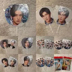 【未開封あり】目黒蓮 うちわ 15枚 まとめ売り クリアファイル2種のおまけ付き