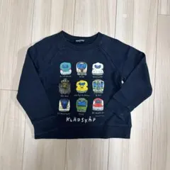 kladskap 電車 イラスト トレーナー ネイビー 100cm