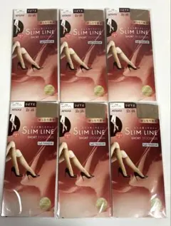 ATSUGI SLIM LINE ショートストッキング 6足セット 22-25