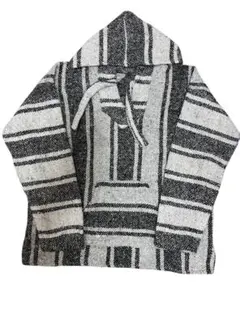 白と黒のストライプ メキシカンパーカー