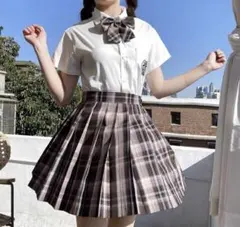 地雷系 チェック 制服 スカートセット なんちゃって制服 コスプレ XS