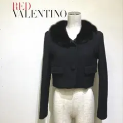 ☆美品☆RED VALENTINO ミンクファー付きショートジャケット40 黒